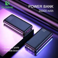 FLOVEME Power Bank 20000mAh 10000mAh Portable Charging Poverbank Mobile Phone External Battery Charger Powerbank for Xiaomi Mi