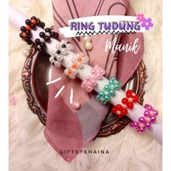 Ring Tudung Manik Double/ Ring Tudung Manik/ Tudung Ring Beads