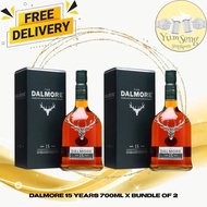 Dalmore 15 Years Single Malt Scotch Whisky 700ml (Bundle of 2)
