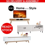 (SG STOCK) Scandi Designer TV Cabinet, Media Storage, SG Delivery &amp; Assembly, TV Console Sideboard Cabinet