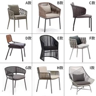 Sunscreen Chair Outdoor Waterproof Balcony Dining Chair Aluminum Alloy Courtyard Rattan Garden Whole