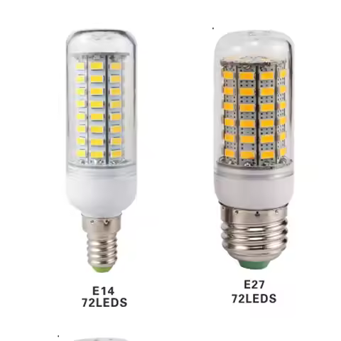 E27 Screw LED Corn Super Bright Light Bulb 72LEDs 5730SMD Light Bulb 220V Fixture Home Chandelier Ca