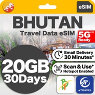 eSIM Bhutan Unlimited Data | eTravel
