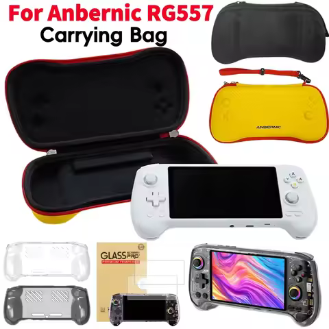 Portable Handheld Carrying Bag For Anbernic RG557 Game Console Storage Bag Shockproof Protective Cas