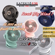 10000mAh Portable Fan Strong Wind USB Fan