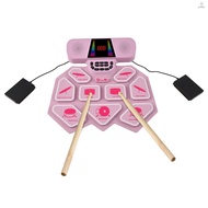 [PETH] Electronic Drum Set with Dual Speaker Hand Roll Drum Set Ultra Thick 9 Pads Supports BT MIDI 