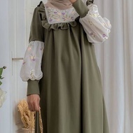 RECOMMENDED Zahara Dress Terbaru One Size Fit to XL Moscrepe Mix Bordir / Baju Muslim Wanita Dewasa Kekinian Motif Bunga / Dress Kondangan Formal Non Formal / Dress Wanita Import Murha Berkualitas / Dress Wanita Syari Mix Bordir /Baju Muslim Wanita Import