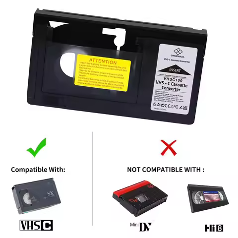Original Videotape DV Tape Player Adapter VHS to VHSC Half Tape Converter Box Adapter Box Mini DV/Hi