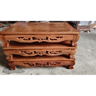 O sin table, stone wood table 70 cm long, 47 cm wide, 17 cm high