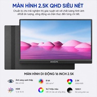 ARZOPA Z1RC 16 Inch 2 IPS Portable Monitor: Super Sharp 500 Nits HDR Brightness for Office Workers &