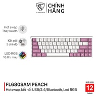 FL FL FL-Esports FL680SAM Peach RGB 3 mode wireless mechanical gaming keyboard - 3 connection modes 