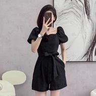 [SG Ready Stock] 🔥🔥 Korean Style Non-ironing Jumpsuit Women Casual Clothes Black Office Lady Wear