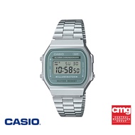 CASIO นาฬิกาข้อมือ CASIO รุ่น A168WA-3AYDF วัสดุสเตนเลสสตีล สีเขียว