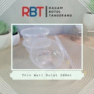 Thinwall Container DM 200ml Round/ Food Container 200ml/ Food Box 200ml contents 25 sets (Cardboard 