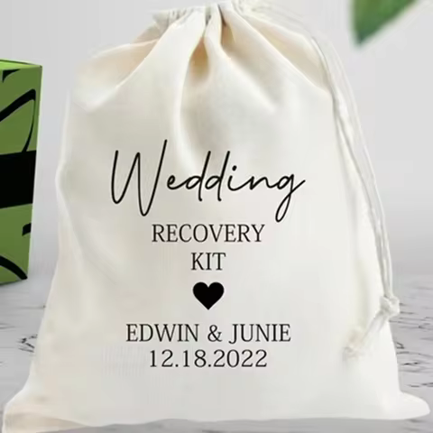 25pcs Custom Wedding bags, Guest Favor Bags, Personalized Hangover Kit, Canvas Bags, Wedding Recover