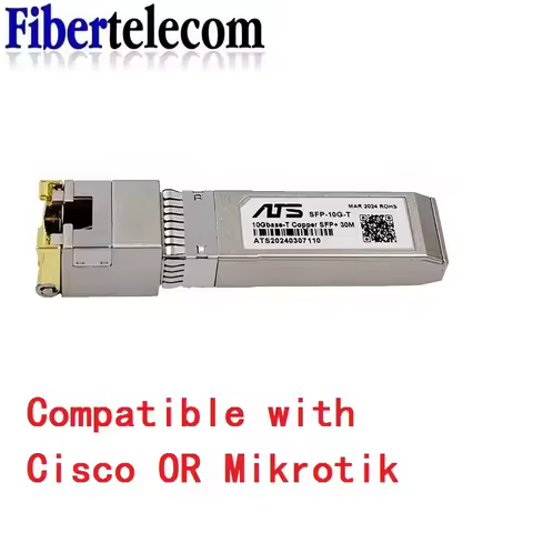 RJ45 SFP+ Copper Module 10G/5G/2.5G/1.25G RJ45 Port Transceiver 10GBase-T RJ45 Compatible for Cisco/