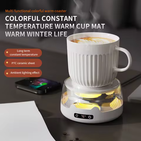 Thermostatic Heating Coaster 4-speed Adjustment Heating 55 65 75 85 Degrees Constant Temperature Col