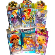 Trading Card game 24 PCS/1 Small Box/One Piece Naruto Boboiboy Mobile Legends Pokemon Playing Cards 