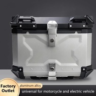 Motorcycle Rear Luggage Box 45L 55L 65L 80L 100L Aluminum Motorcycle Case Universal Travel Helmet Bo