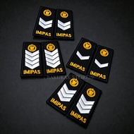 Imipas Pdh Rank Embroidery Group 2a 2b 2c 2d Black Fabric Yellow Embroidery
