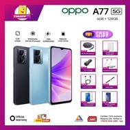 (MYSET) OPPO A77 5G Smartphone (6GB RAM +128GB ROM ) Extended RAM 5GB |  33W SuperVOOC Flash Charge l 5000mAh l 1 Year Warranty by OPPO Malaysia