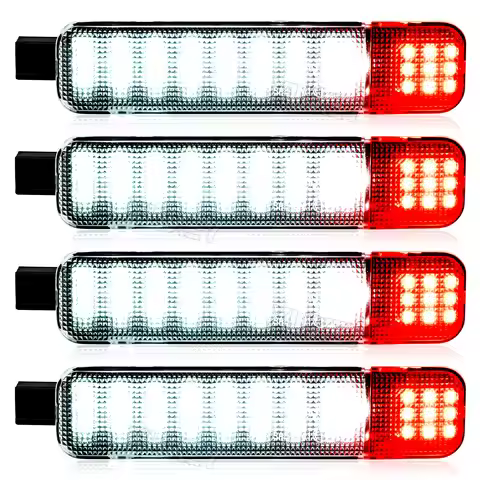 2x LED White Red Door Courtesy Light For Chevy Silverado 1500 2500 3500 97-20 Hummer H2 03-09 GMC Yu