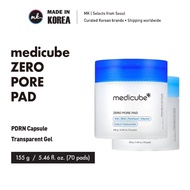 [Medicube] Zero Pore Pad 70pcs | AHA + BHA Exfoliating Toner Pad | Pore Care Brightening Korean Pad 