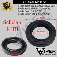 Oil Seal Left Crankshaft Seal Genio Beat Scoopy 2021 91202-K0J-N01 (19.5x31.5x6) (M0009)