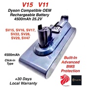 Dyson V11, V15 Compatible OEM Rechargeable Battery - 4500mAh. For Dyson V11, V15, SV15 SV16 SV17 SV 