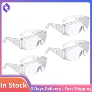 4 Pcs Anti Fog Safety Goggles Clear Protective Glasses Protective Goggles Lab Goggle Side  Safety Go