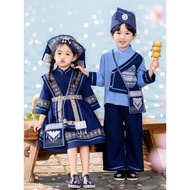 March Three Children's Ethnic Costume Guangxizhuang Ethnic Dance Costume Boys Girls Miaodong Ethnic 