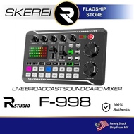 Skerei F998® Live Broadcast Microphone Mixer Sound Card