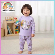 Tinytreasures19 Nb-5yrs old Longsleeve Pajama Pure Cotton Set for Girl Kids Fashion OOTD Sleepwear