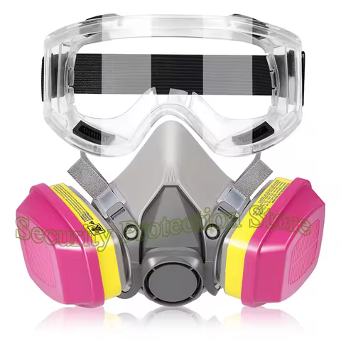 6200 Half Face Respirator Mask with P100 Respirator Cartridge/Filter 60923 NIOSH Approved Against Or