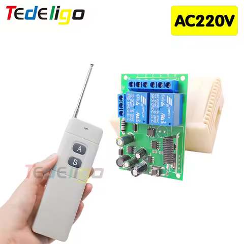 433 Mhz RF Remote Control Universal Wireless Remote Switch AC110V 220V 2CH Relay Receiver 3000m RF T