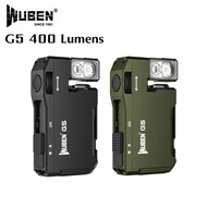 WUBEN G5 EDC 手電筒，400流明，便攜式口袋迷你防水手電筒，180°旋轉燈頭，帶磁性尾部，適用於戶外