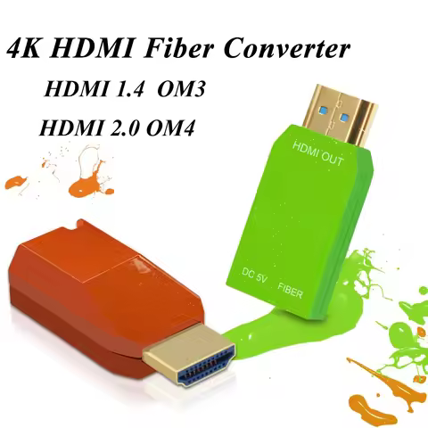 Mini 8Kx4Kx2K@30Hz/60Hz 10.3Gbps HDMI Over Fiber Converter OM3 Multimode HDMI 1.4 /2.0/2.1 Up to 300