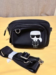 Karl Lagerfeld Black Crossbody Bag 斜孭袋/腰包兩用
