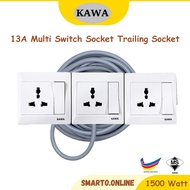 KAWA 13A Multi Trailing Socket Extension Wire (SIRIM) Universal Multi Socket Extension Wire