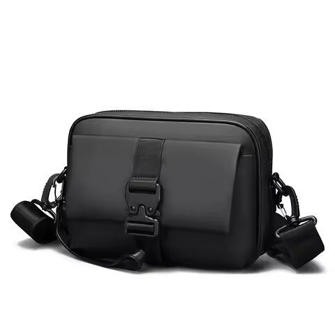 Fashion Casual Men Small Shoulder Bag High Quality Soft PU Men's Mini Handbag Day Clutch Bag Phone B