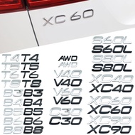 Metal Car Sticker T4 T5 T6 T8 B3 B4 B5 B6 B8 V40 V60 C30 S60L S80L XC40 XC60 XC90 AWD Logo Car Front