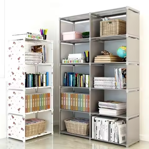Easy Assembly Book Holder Simple Bookshelf Multi-layer Easy Assembly Bookcase Book Display Rack Book