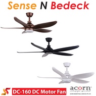DC-160 Acorn DC Fan|44 and 54 Inch|Tri-color Light or No Light|Remote Control|2 Years Warranty