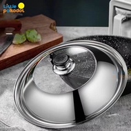 Stainless Glass Pot Lid 38cm 40cm 42cm 44cm Multifunctional Wok Crock Pot Lid stainless Frying Basin