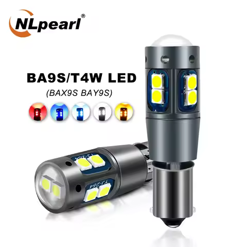 Nlpearl 2x Signal Lamp BA9S T4W Led Bulb BAX9S BAY9S H21W H6W LED 12V Car Led Bulb Canbus 3030 Chips