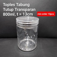 NEWs Price 10pcs Jar Tube Transparent Lid 800ml