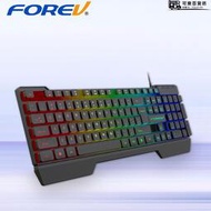 炫彩鍵盤遊戲電競FVQ58 機械手感筆記本桌上型電腦有線字符發光鍵盤