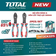 Total THT2CK221S dental pliers and power cutting pliers set, 65% power assist, size 8 inches, Cr-V s
