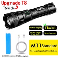 80000 Lumens Portable Flashlight Outdoor Waterproof Flashlight Ultra Bright Torchlight Zoomable XHP50 Powerful Flashlight LED Torch Light Emergency Camping Light