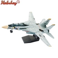 1:72 F-14 Tomcat Fighter Jet Model White Black ABS Plastic 10.24inch Detailed